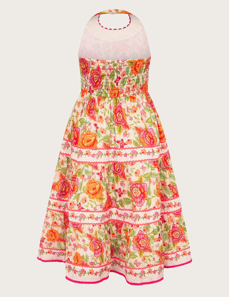 Pure Cotton Floral Embellished Dress (3-15 Yrs) | Monsoon | M&S