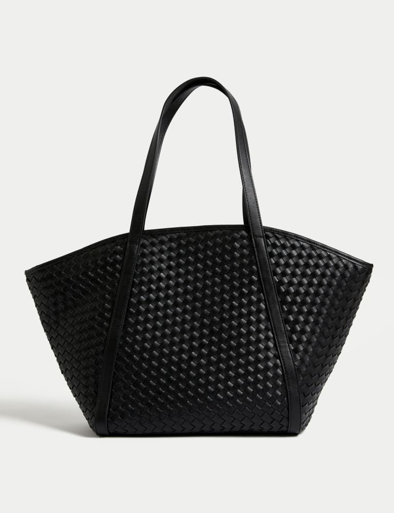 Faux Leather Woven Tote Shopper | M&S Collection | M&S