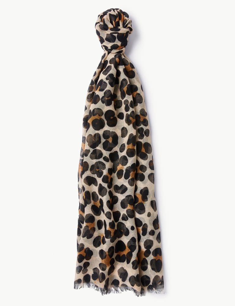 Animal Print Scarf M S Collection M S IE