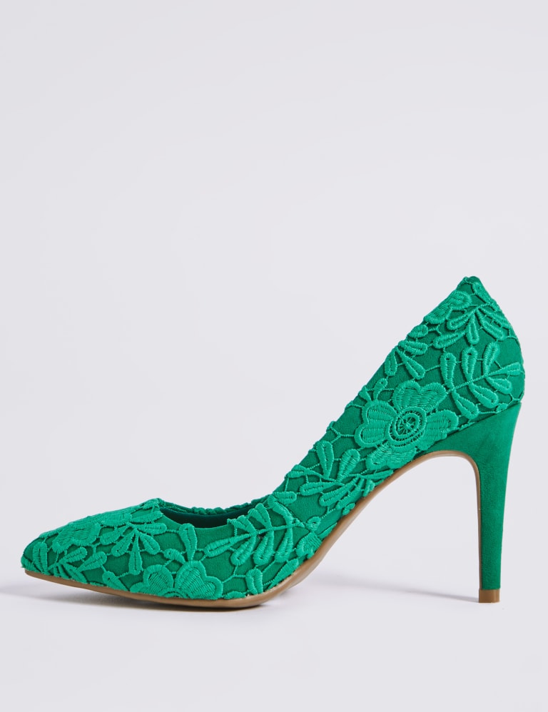 Stiletto Heel Lace Court Shoes M S Collection M S IE