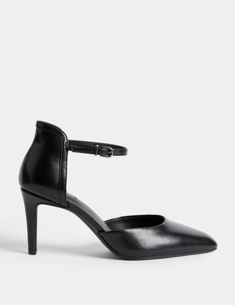 Wide Fit Ankle Strap Court Shoes 1 of 3