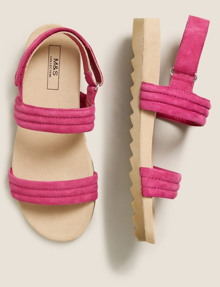 Suede Flat Sandals M S Collection M S IE