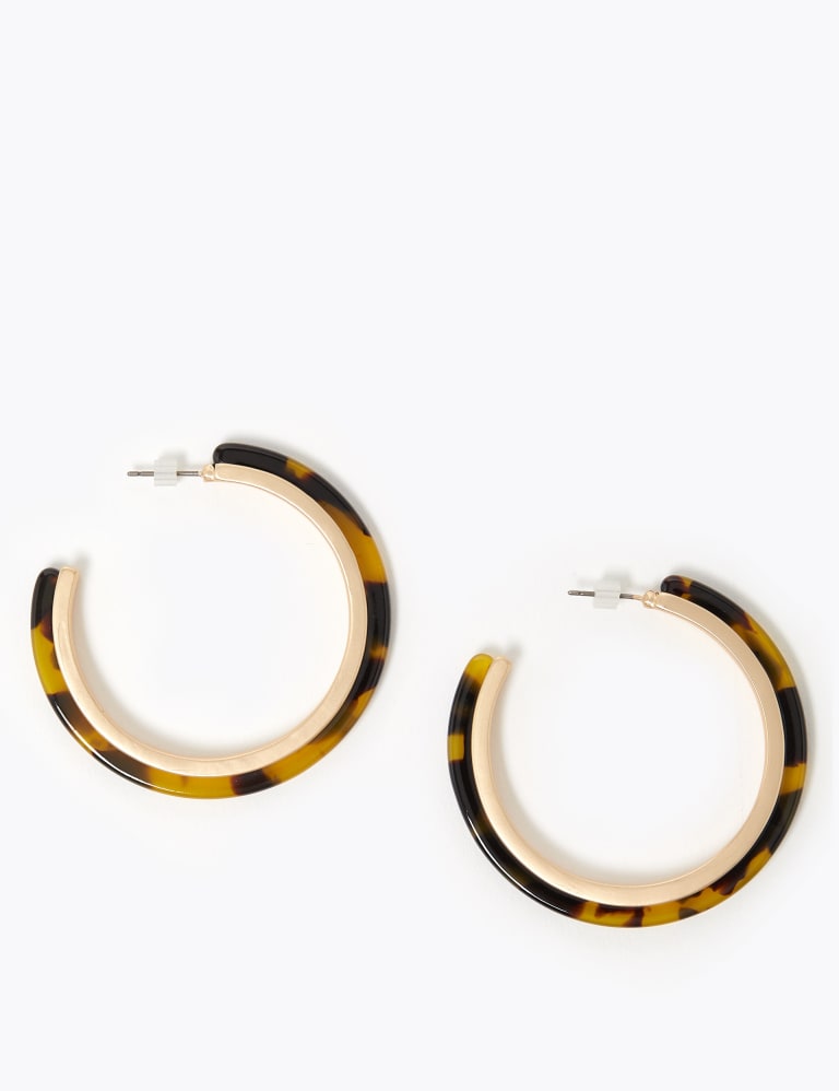Large resin hoop earrings top