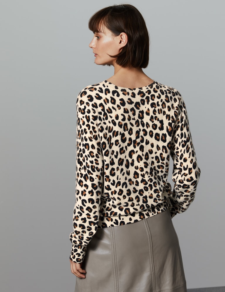 Animal print cashmere jumper shop