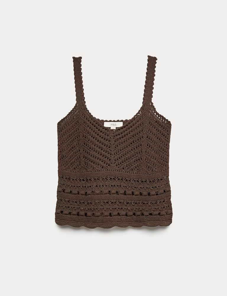 Cotton Rich Pointelle Knitted Vest & Skirt Set 1 of 6