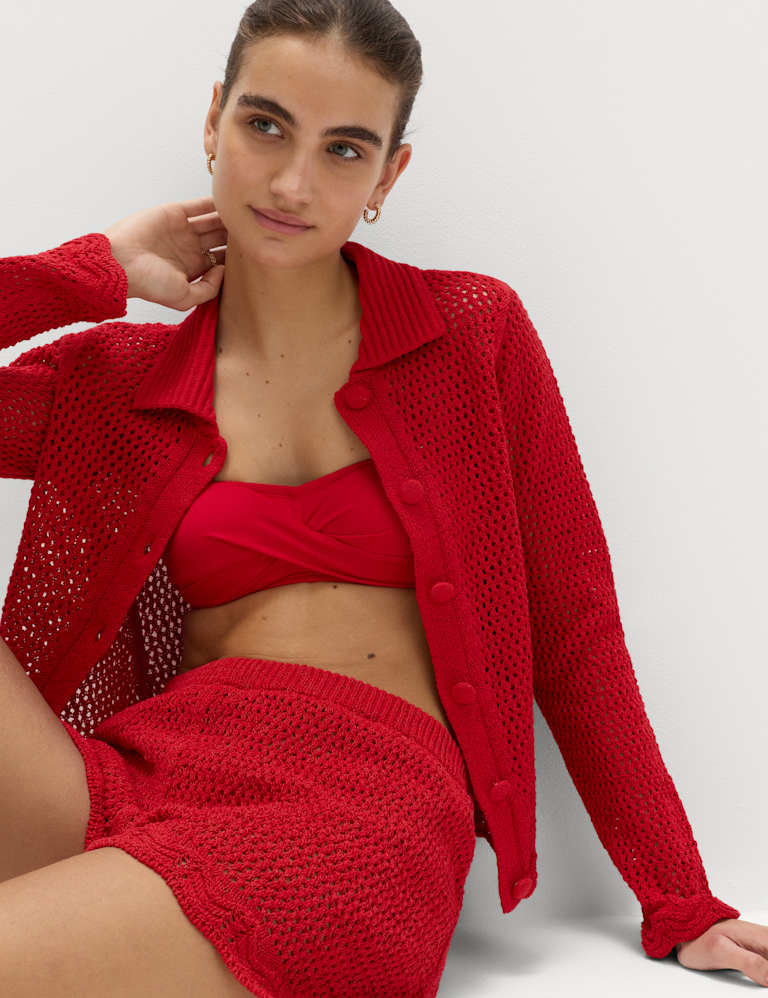 Crochet Cardigan & Shorts Set 4 of 6