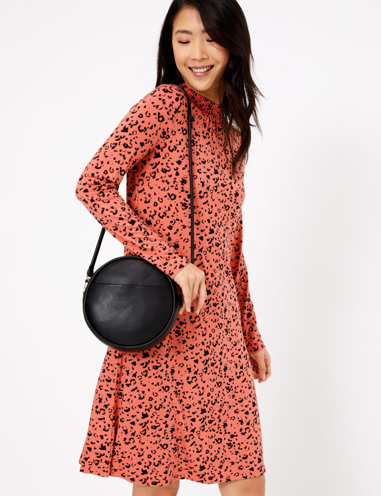 Animal print swing dress cheap