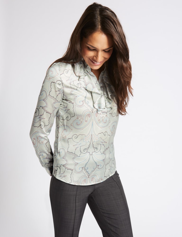 Women's satin blouse long sleeve 2025