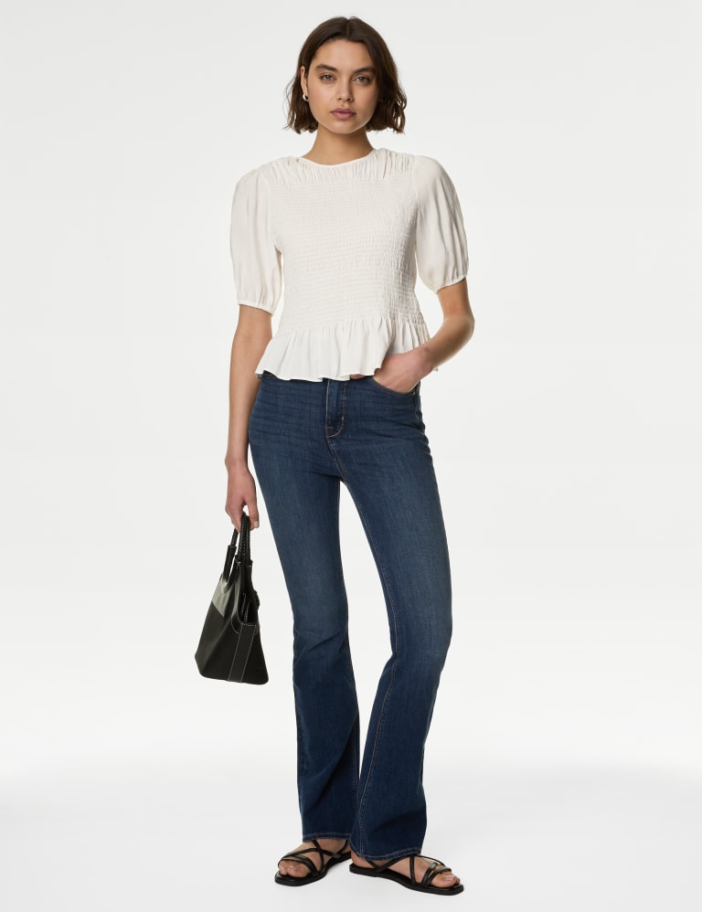 Modal Rich Shirred Waisted Blouse | M&S Collection | M&S