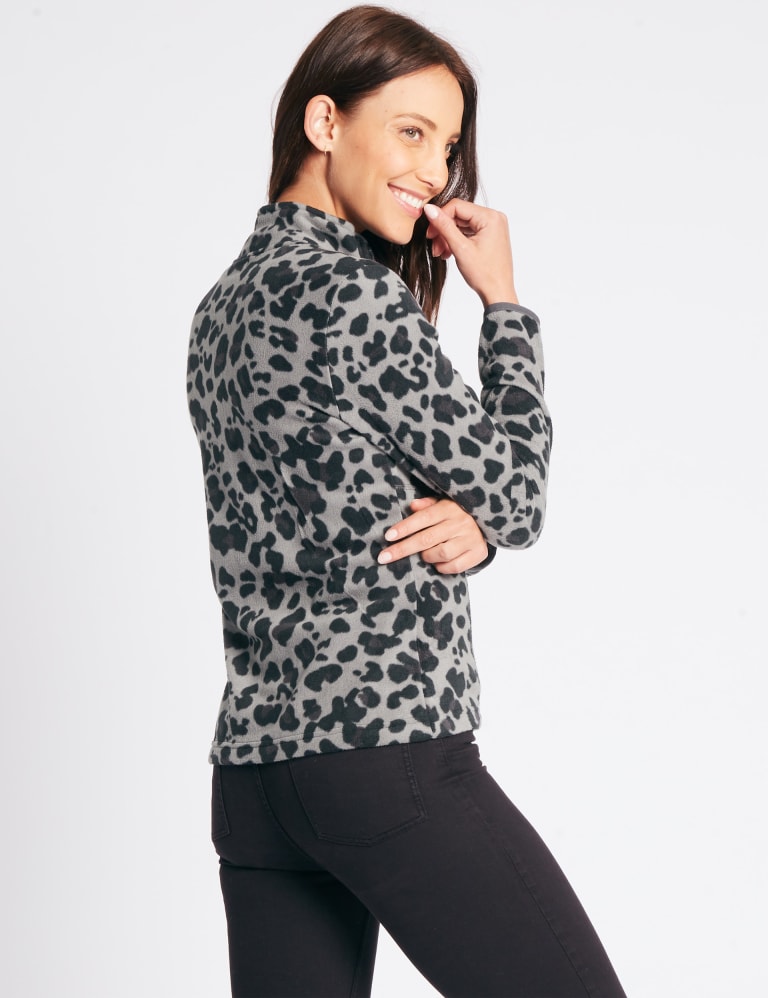 Animal Print Fleece Jacket M S Collection M S IE