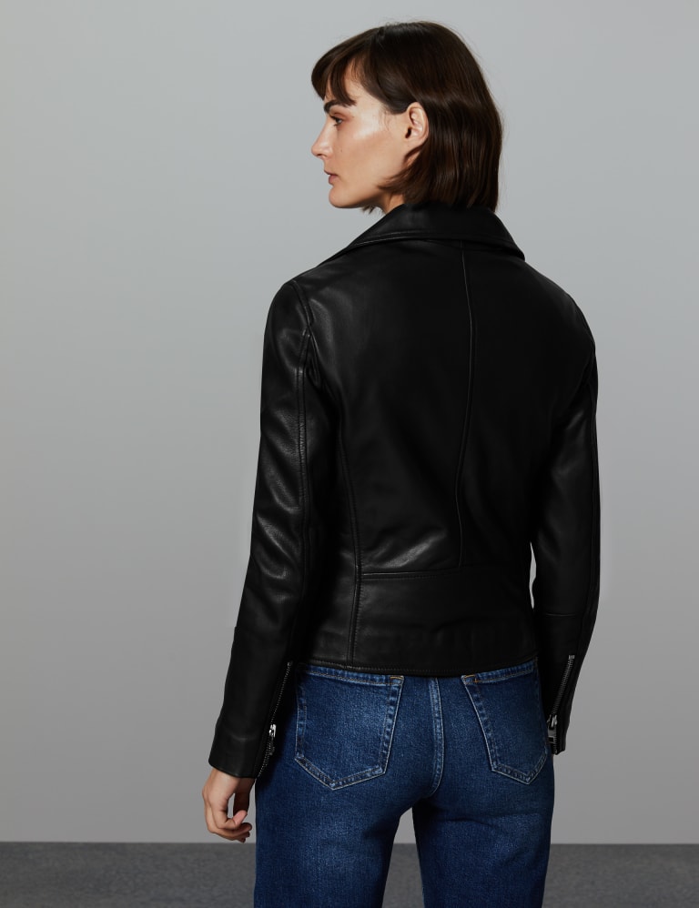 Leather Biker Jacket Autograph M S IE