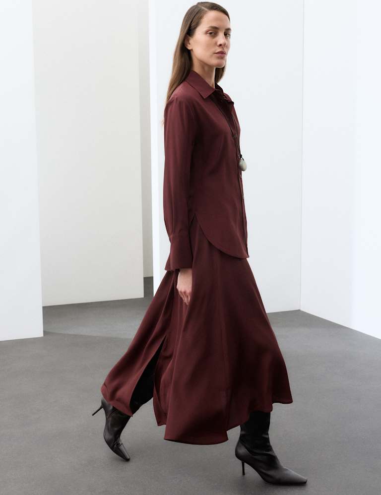 Silk Shirt & Skirt Set 5 of 6