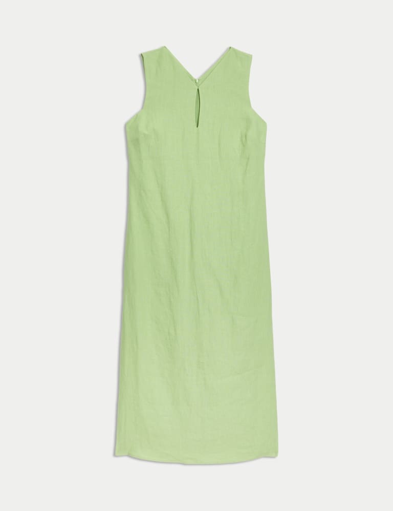 Pure Irish Linen V-Neck Midaxi Column Dress | Autograph | M&S 