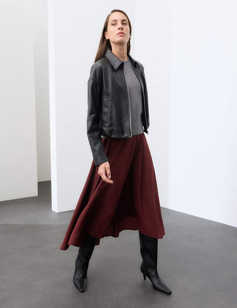 Silk Shirt & Skirt Set 4 of 6