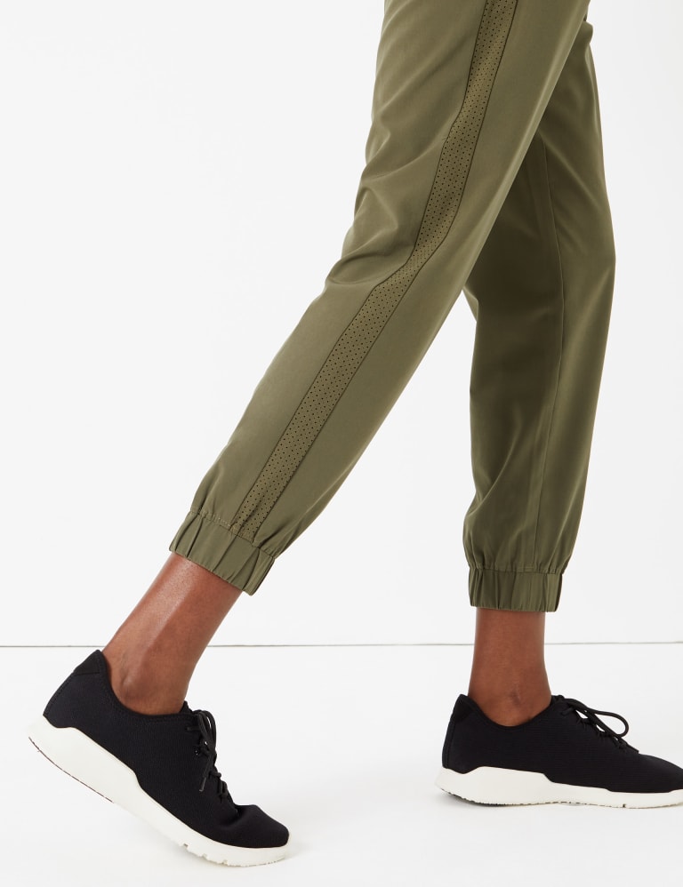 Woven Mesh Panelled Cuffed Joggers Goodmove M S IE