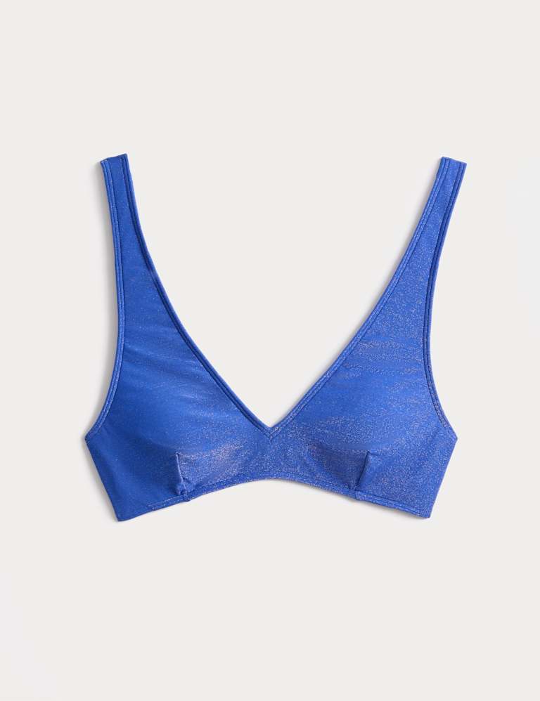 Glitter V-Neck Bikini Set 1 of 6
