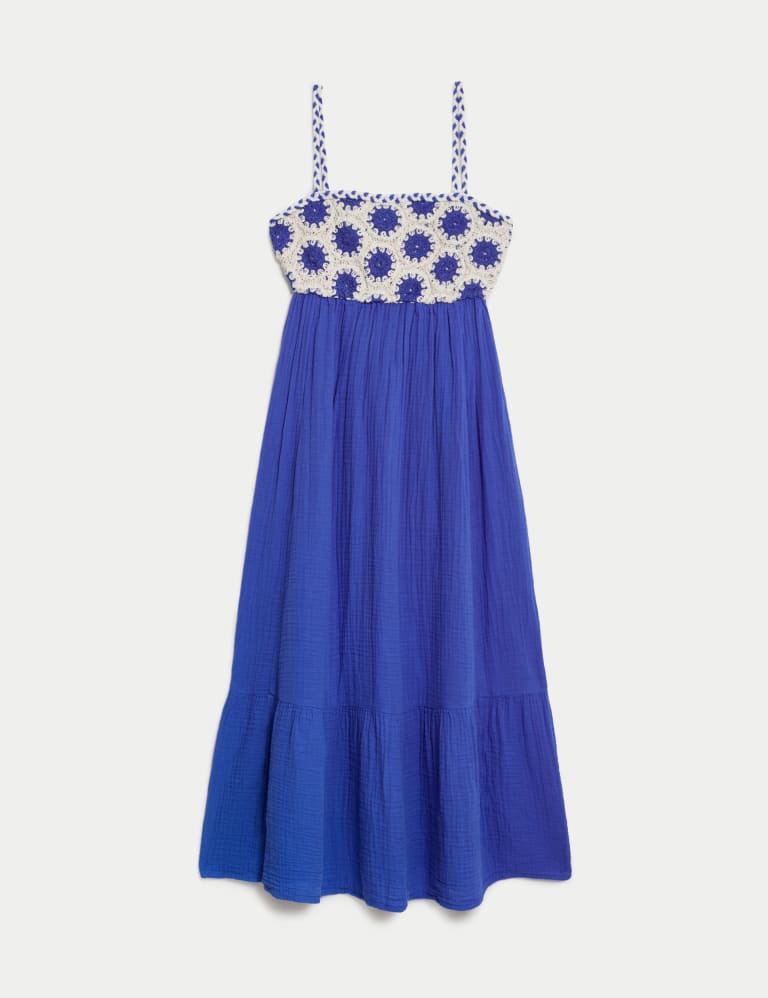 Pure Cotton Square Neck Midaxi Beach Dress | M&S Collection | M&S
