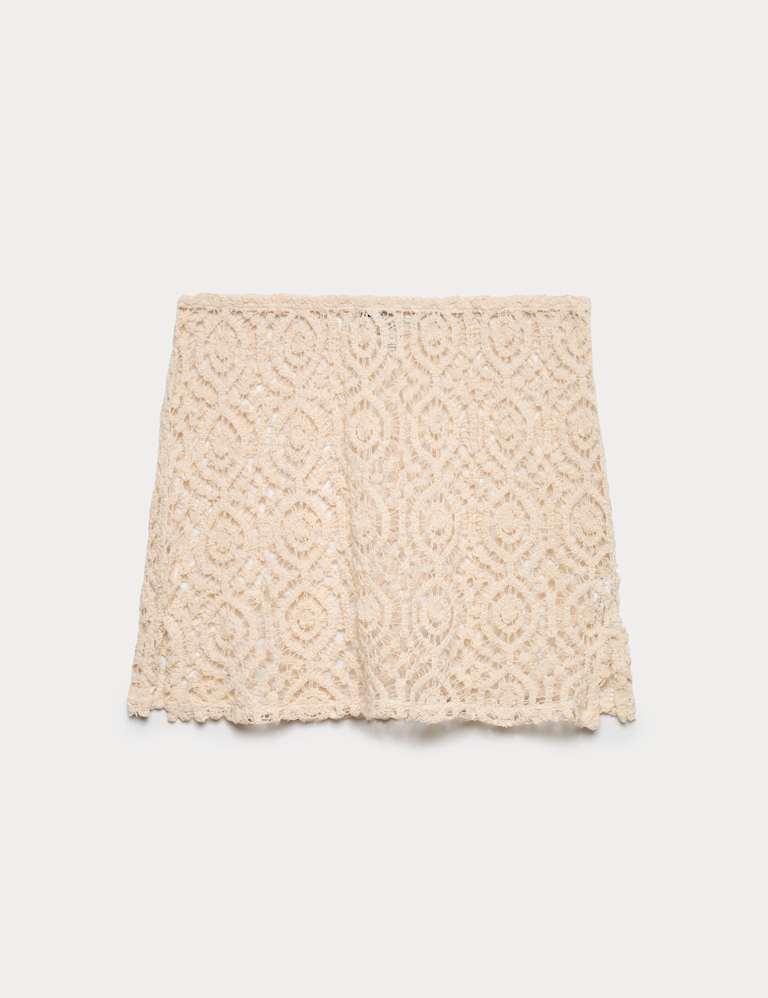 Open Textured Sleeveless Beach Top & Skirt Set 2 of 6