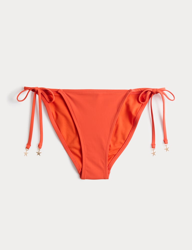 Padded Tie Front Bandeau Bikini Set 2 of 6