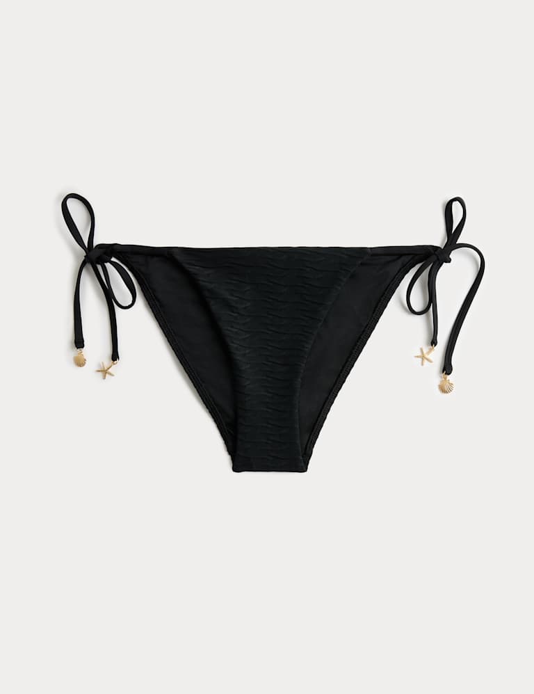 Trim Detail Textured Triangle Bikini Top & Bot Set 2 of 6