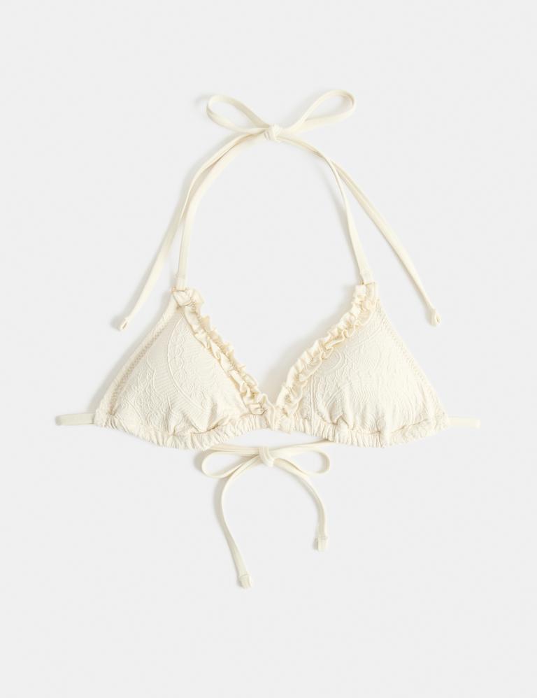 Textured Triangle Bikini Top Set 1 of 6