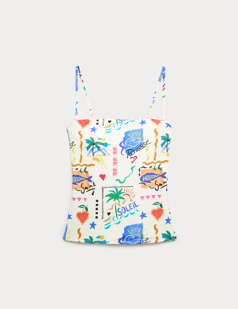 Printed Bandeau Tankini Set 1 of 6