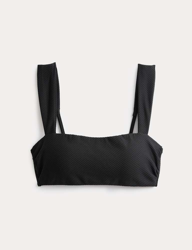 Textured Honeycomb Padded Square Neck Bikini Set 1 of 6