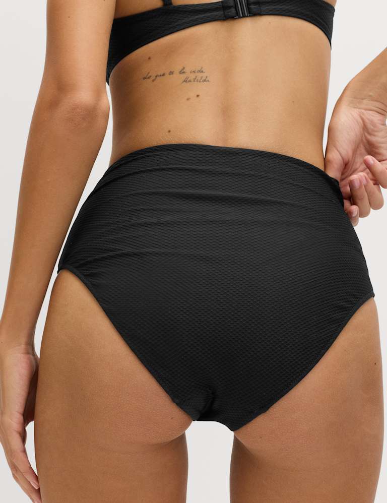 Textured Honeycomb Padded Square Neck Bikini Set 6 of 6