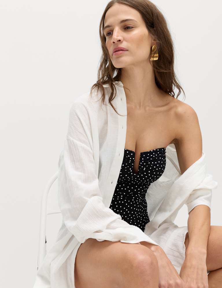 Spot Print Padded U-Wire Tankini Set 3 of 6