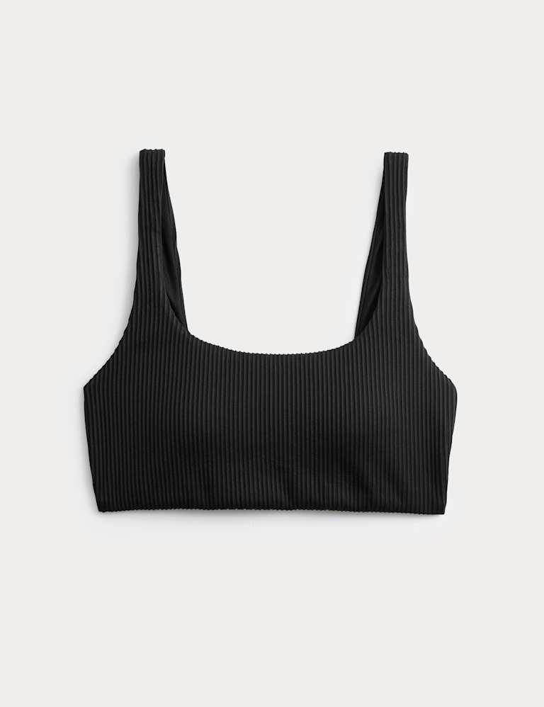 Ribbed Scoop Neck Bikini Set 1 of 6