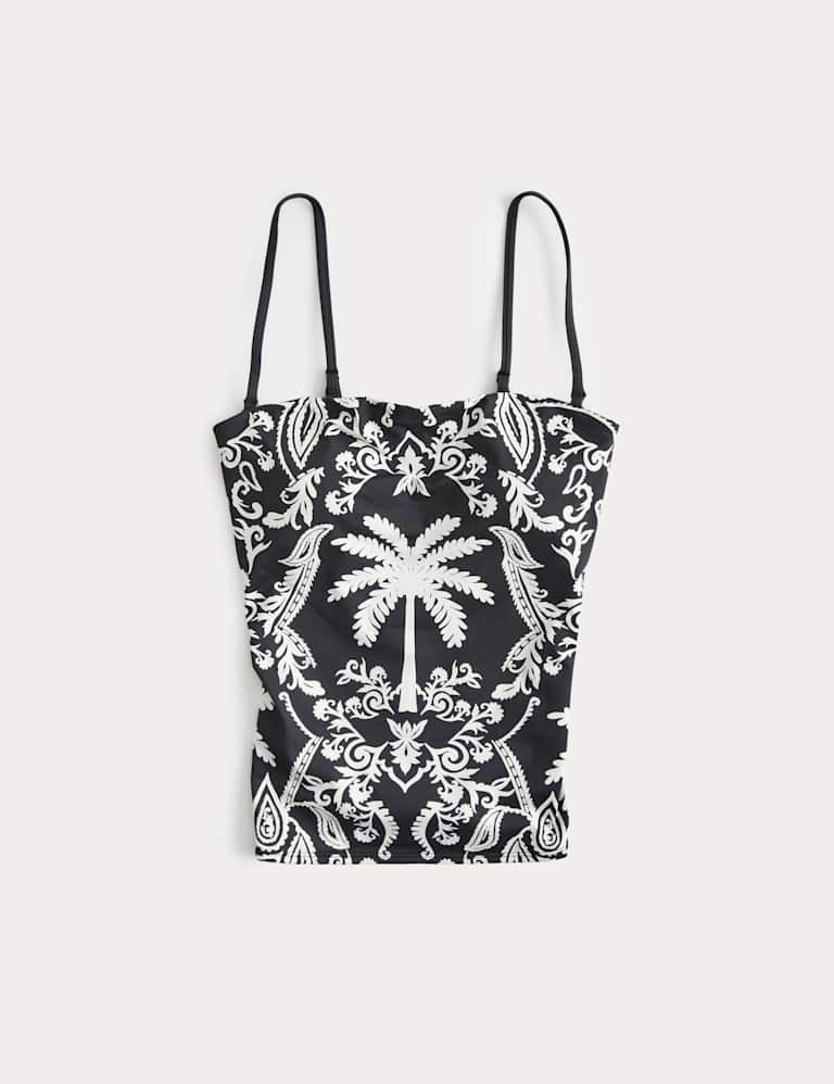 Tummy Control Printed Bandeau Tankini Set 1 of 6