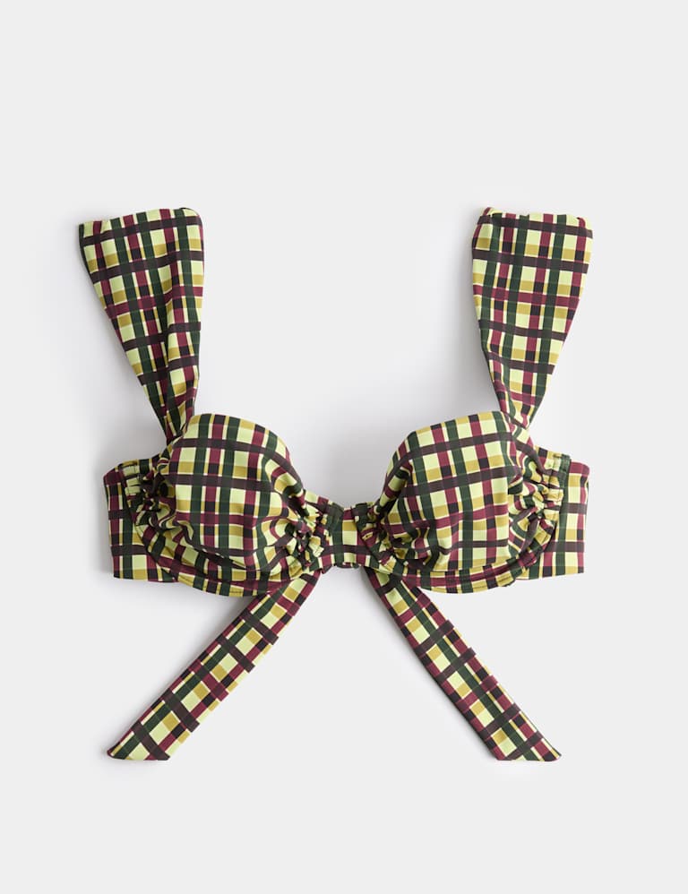 Checked Padded Wired Bikini Set 1 of 6