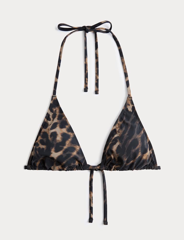 Animal Print Halterneck Triangle Bikini Set 1 of 6