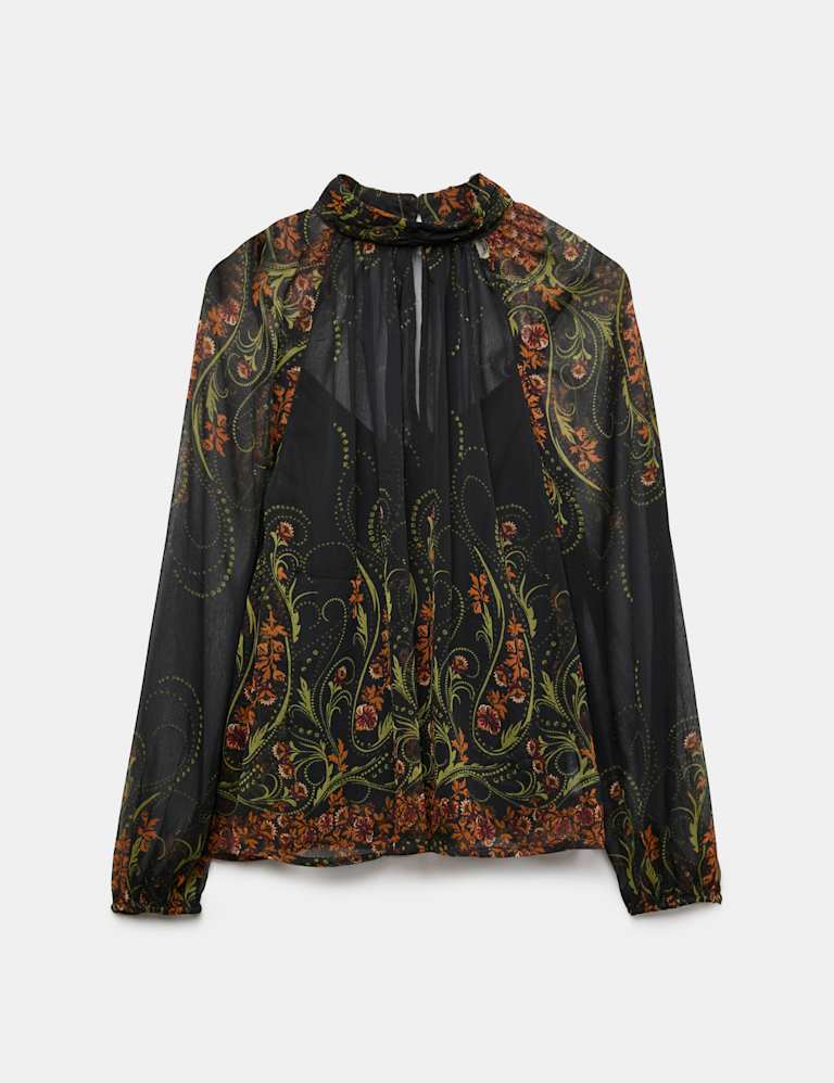 Floral Print Blouse & Skirt Set 1 of 6
