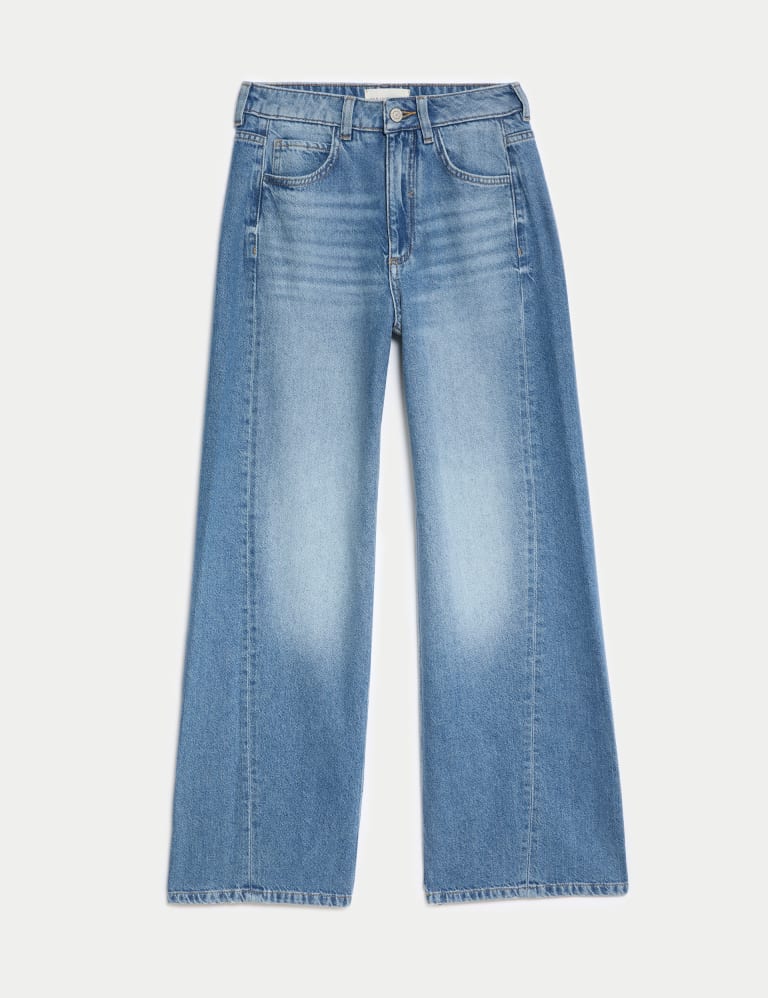 High Waisted Front Seam Wide Leg Jeans 1 of 1