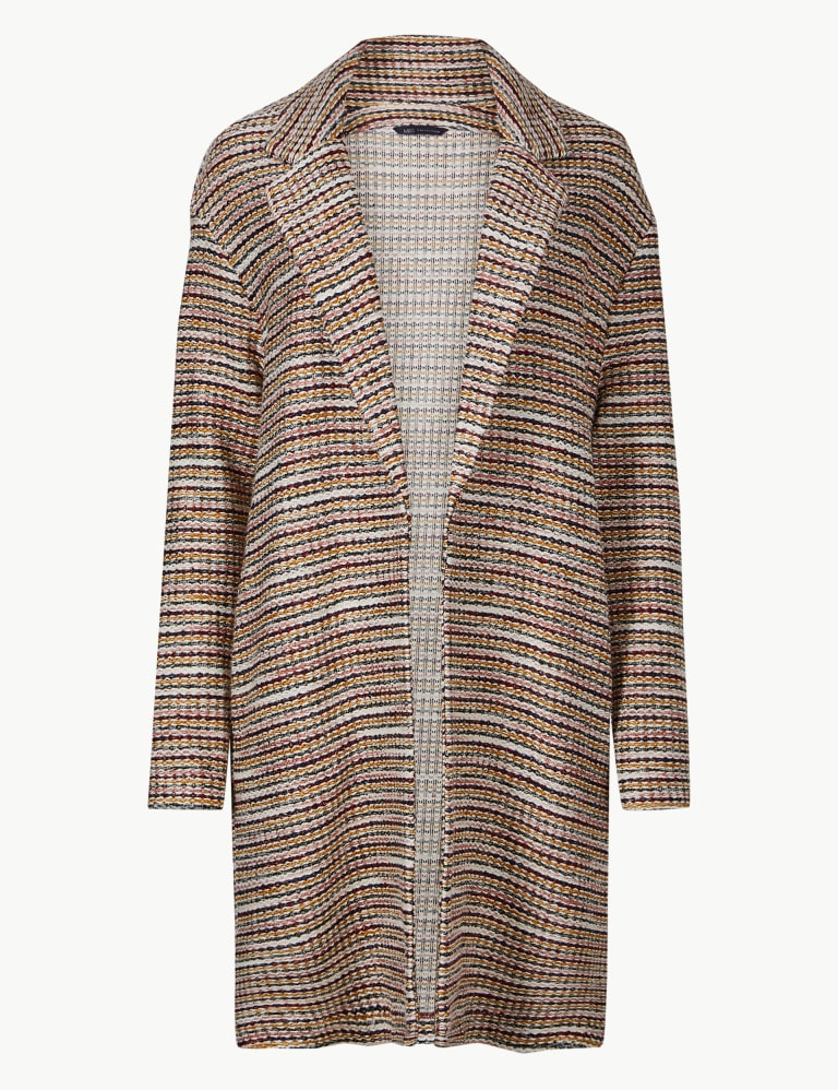Textured Unlined Tweed Cardi Coat M S Collection M S IE