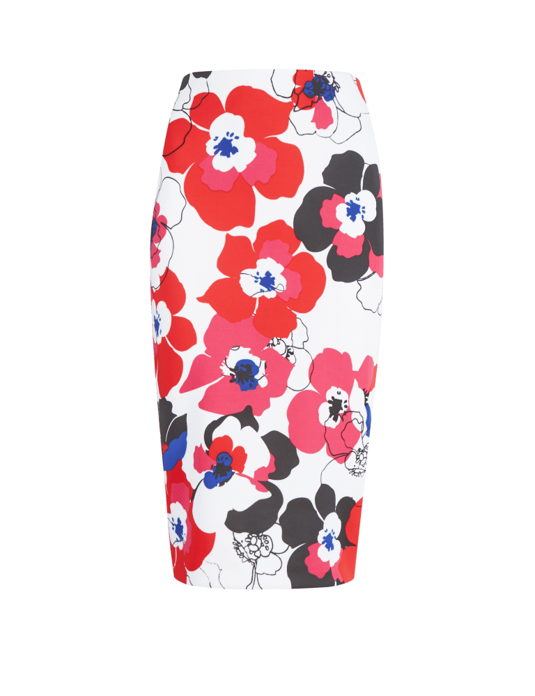 Floral Scuba Pencil Skirt M S Collection M S IE