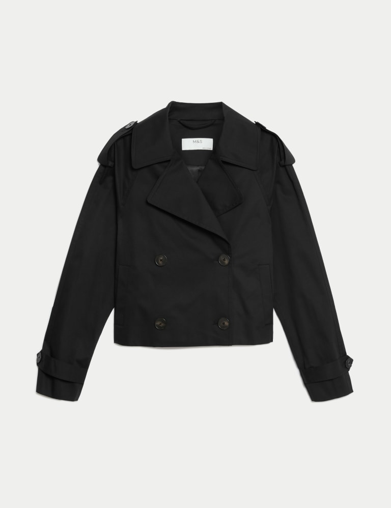 Cotton Rich Stormwear™ Short Trench Coat | M&S Collection | M&S