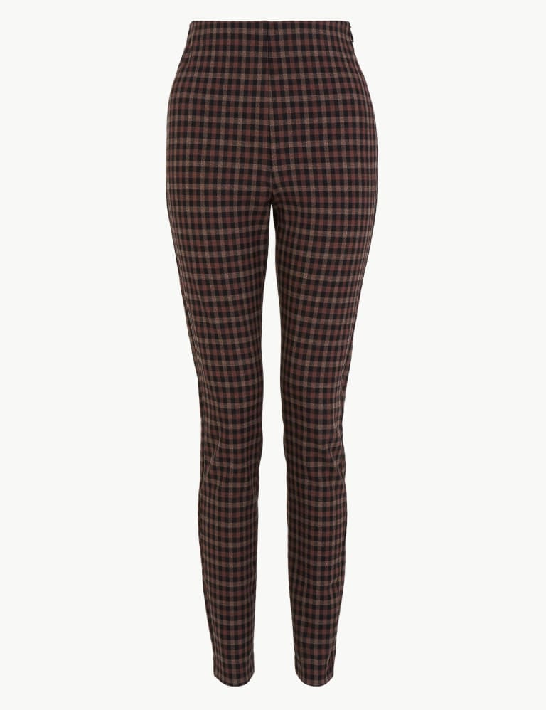 Cotton Checked Skinny Treggings M S Collection M S IE
