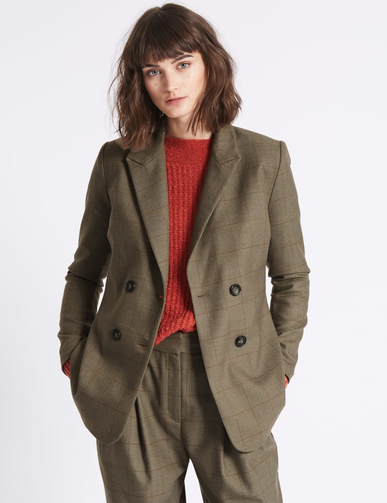Double breasted boyfriend blazer clearance