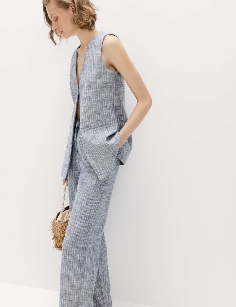 Linen Pinstripe Waistcoat & Trouser Set 4 of 6