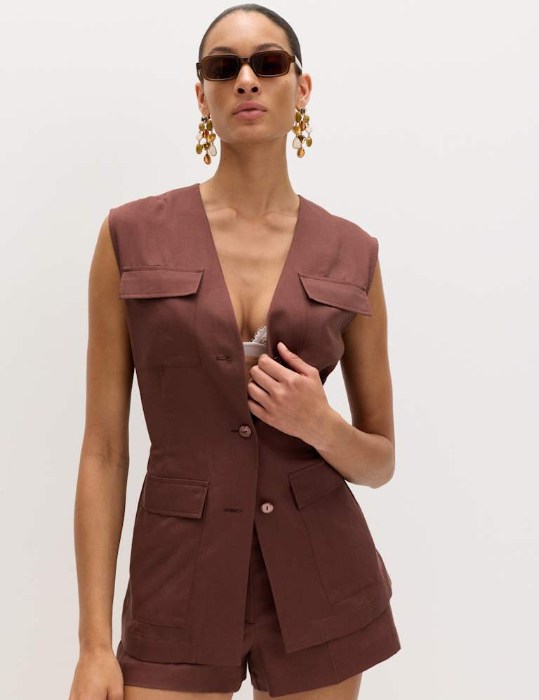 Linen Waistcoat & Short Set 3 of 6