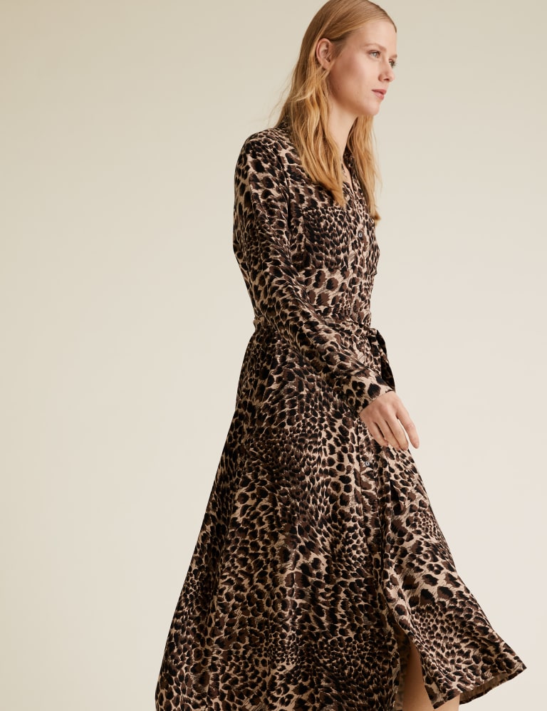 Animal print dress m&s discount