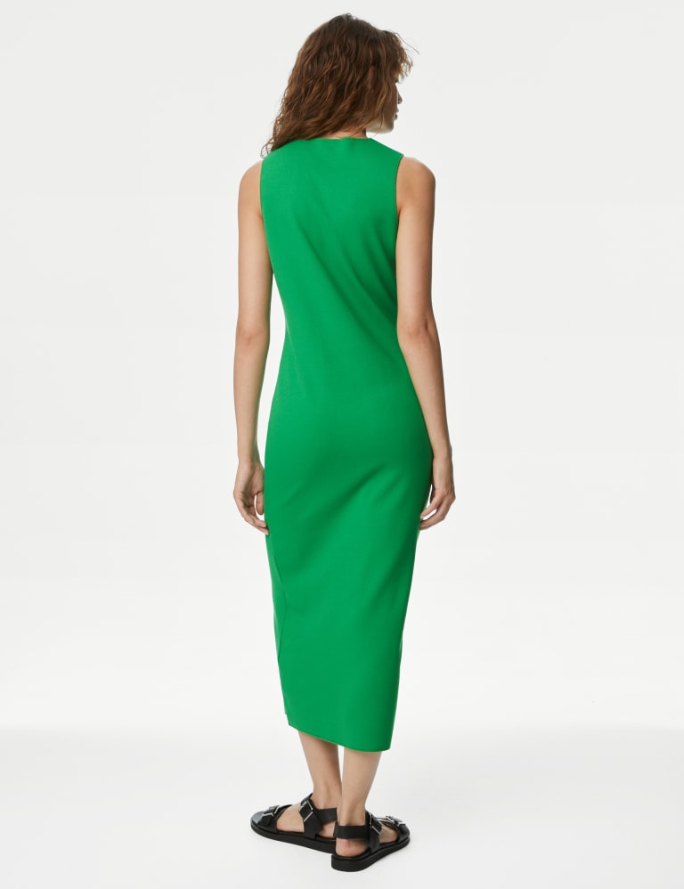 Jersey Round Neck Midi Bodycon Dress 4 of 4