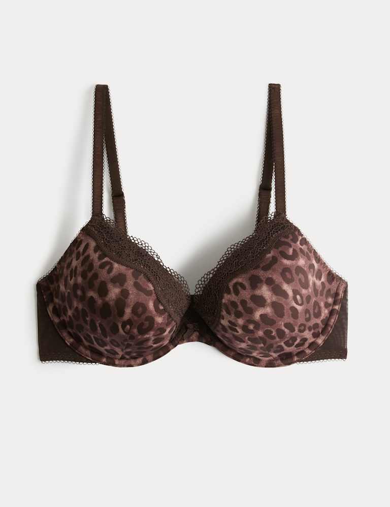 Jasmine Lace Wired Printed Plunge Bra Set 2 of 6