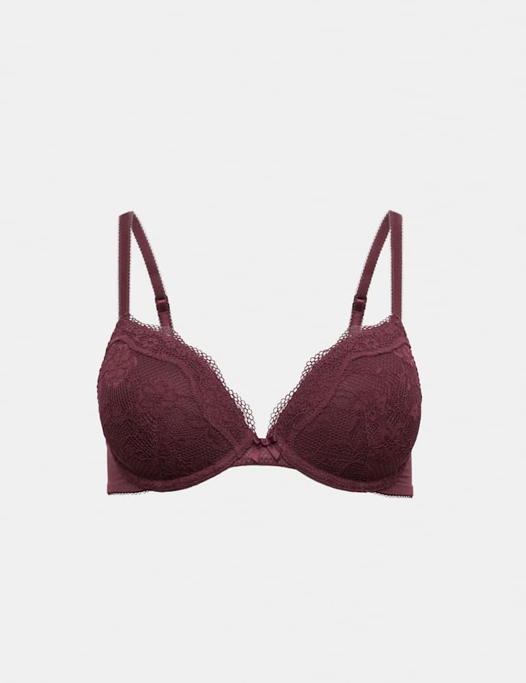 Jasmine Lace Wired Plunge Bra Set A-E 2 of 6
