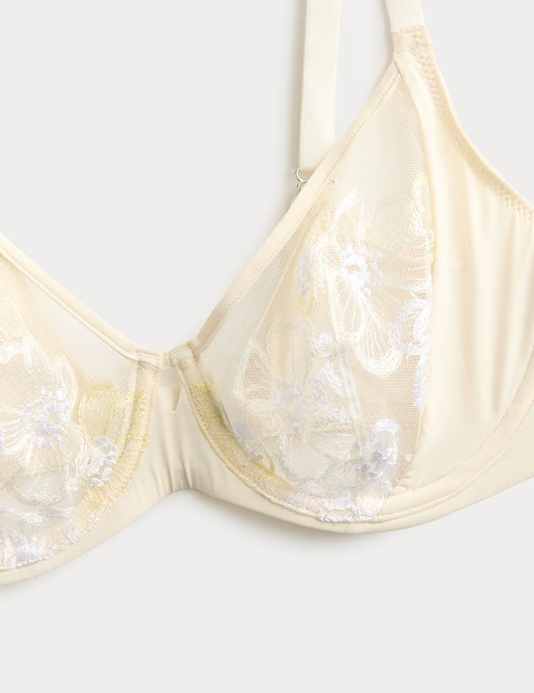Embrace Embroidered Wired Full Cup Bra Set A-E 4 of 6