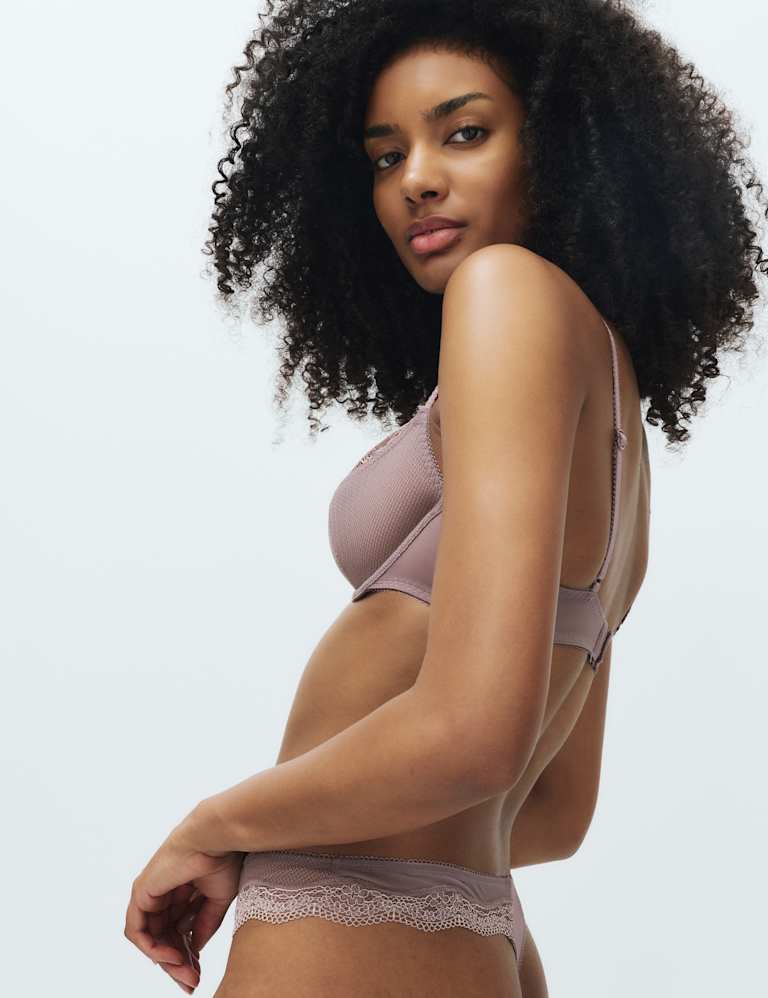 2 Pack Jasmine Lace Wired Balcony Bras Set A-E 4 of 6