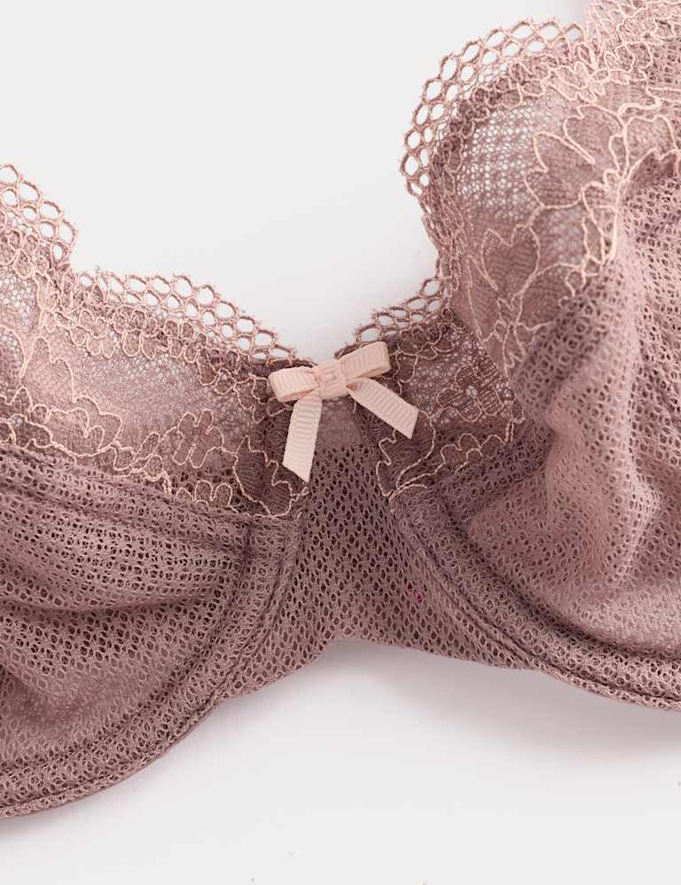 2 Pack Jasmine Lace Wired Balcony Bras Set A-E 4 of 6