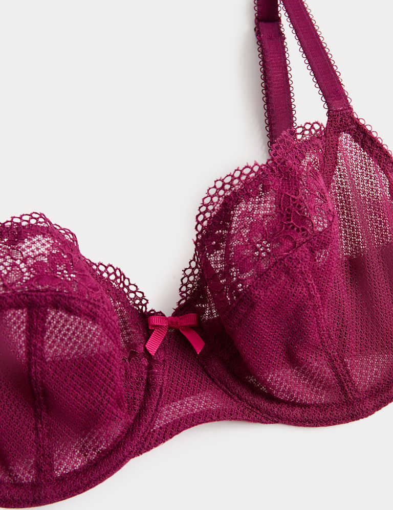 Jasmine Lace Wired Balcony Bra Set A-E 4 of 6